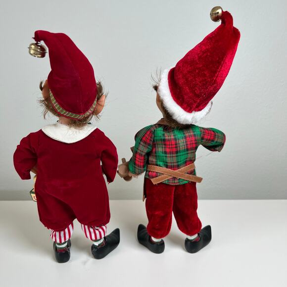 Vintage Darling Elves “Celebrate It” Christmas Treasures Set of 2 Karen Didion - Picture 2 of 12